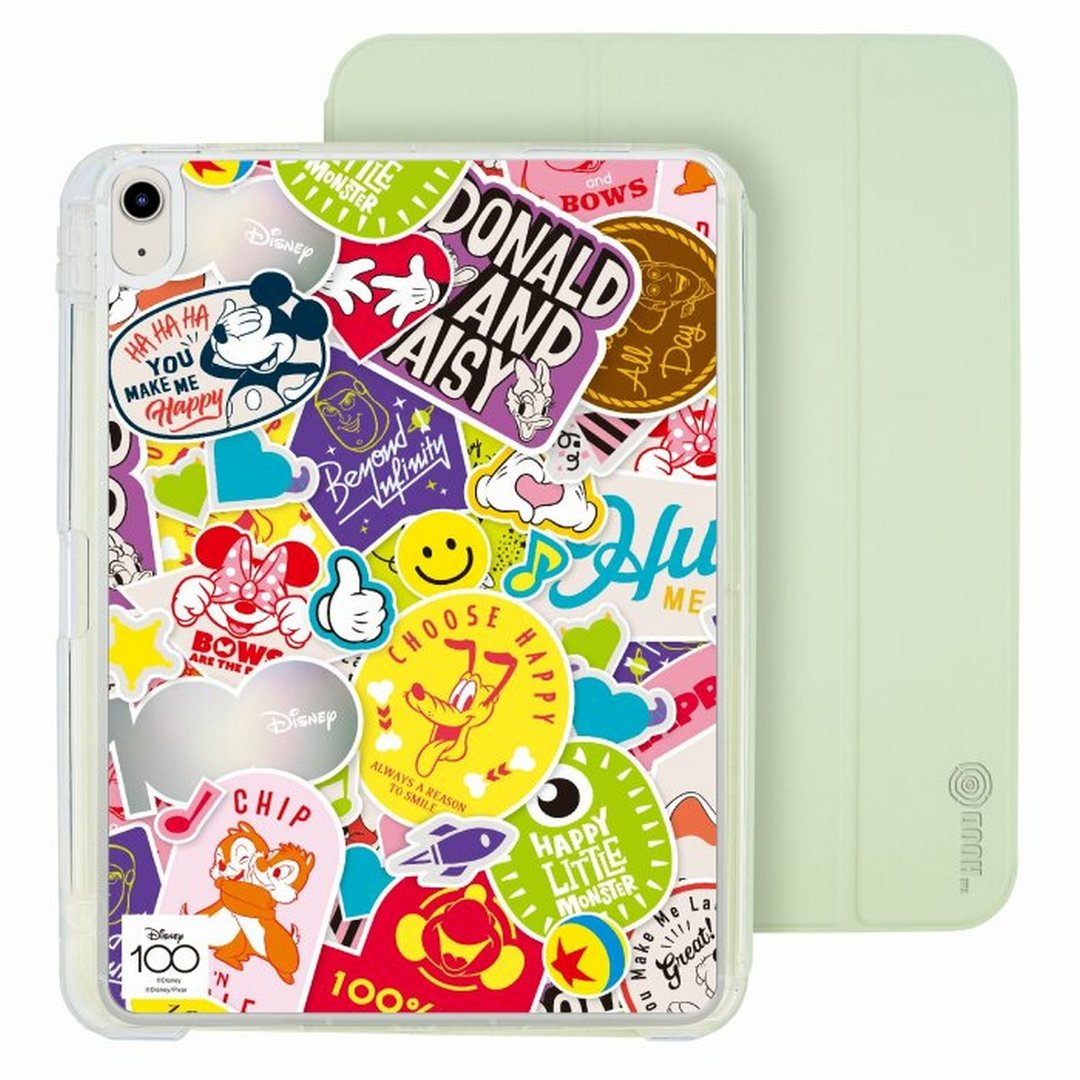 Disney100th特别版徽章iPad air/pro 2024可拆式防摔透明实色折套 - 平板/电脑保护壳 - 塑料 多色