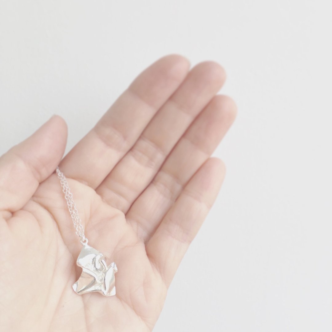 Raw Wrap Necklace 小纸碎项链 纯银项链 - 项链 - 其他金属 白色