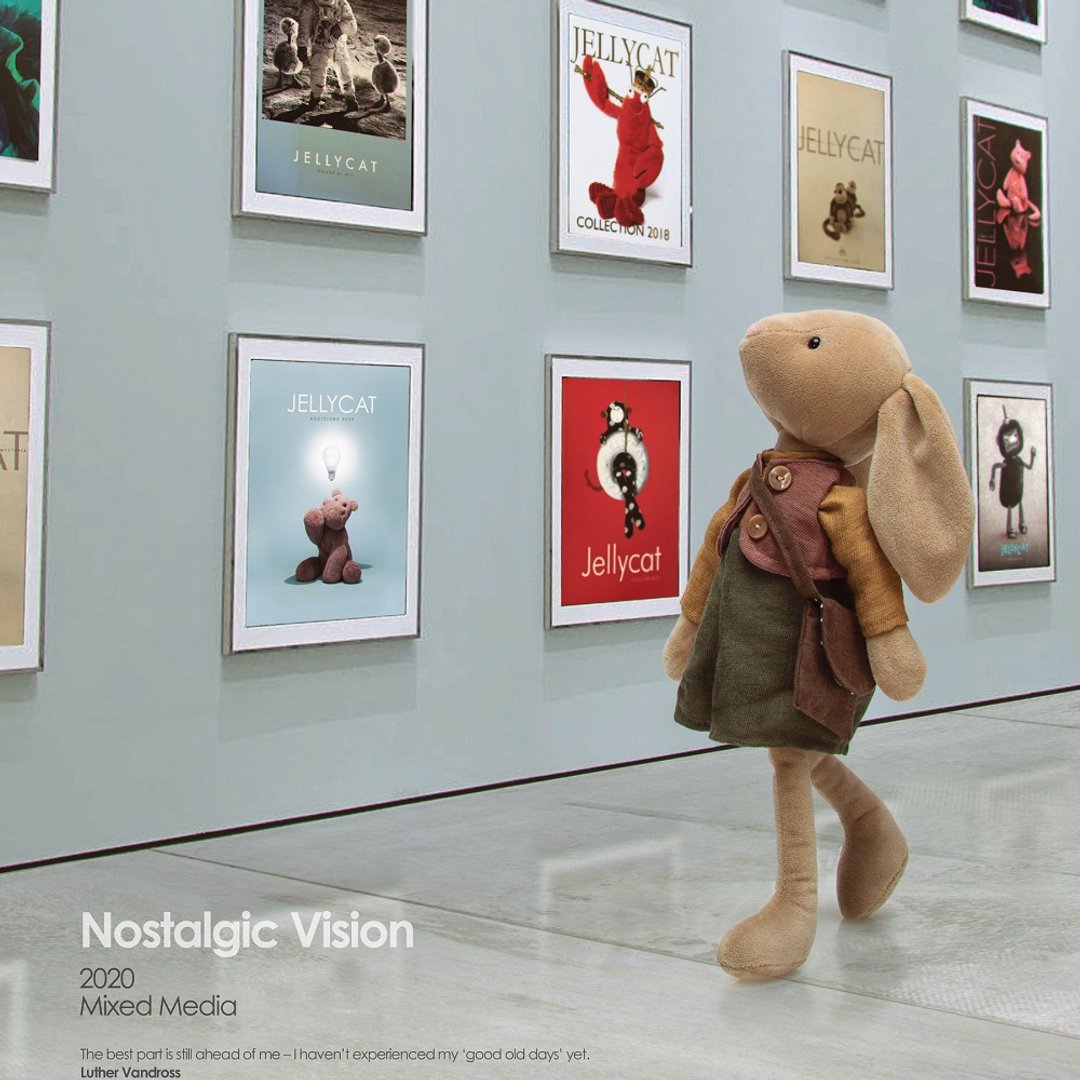 Pedlar Bunny 兔 31cm - 玩偶/公仔 - 聚酯纤维 卡其色
