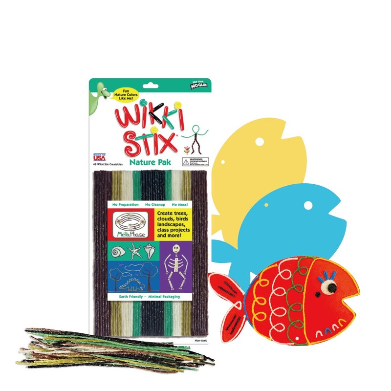 【成堡国际】美国 Wikki Stix 自然色蜡绳大鱼组 威奇思 彩色蜡绳 - 玩具/玩偶 - 蜡 