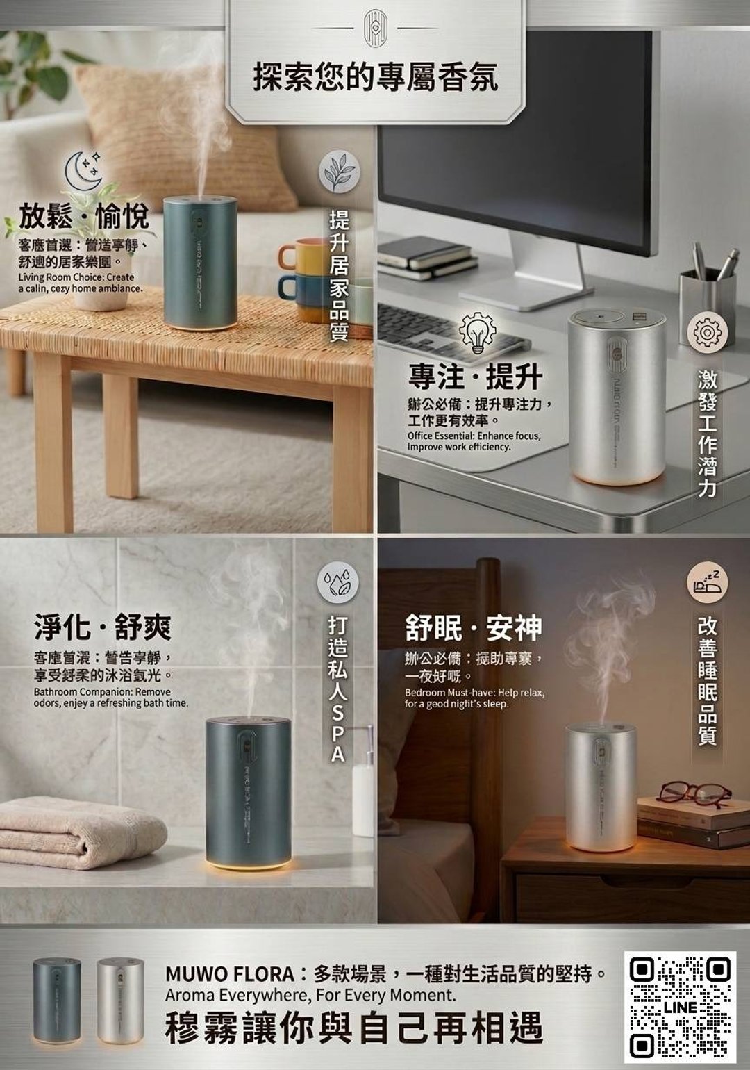 MUWO l 穆雾  智能车用无水扩香仪 - 香薰/精油/线香 - 其他金属 银色