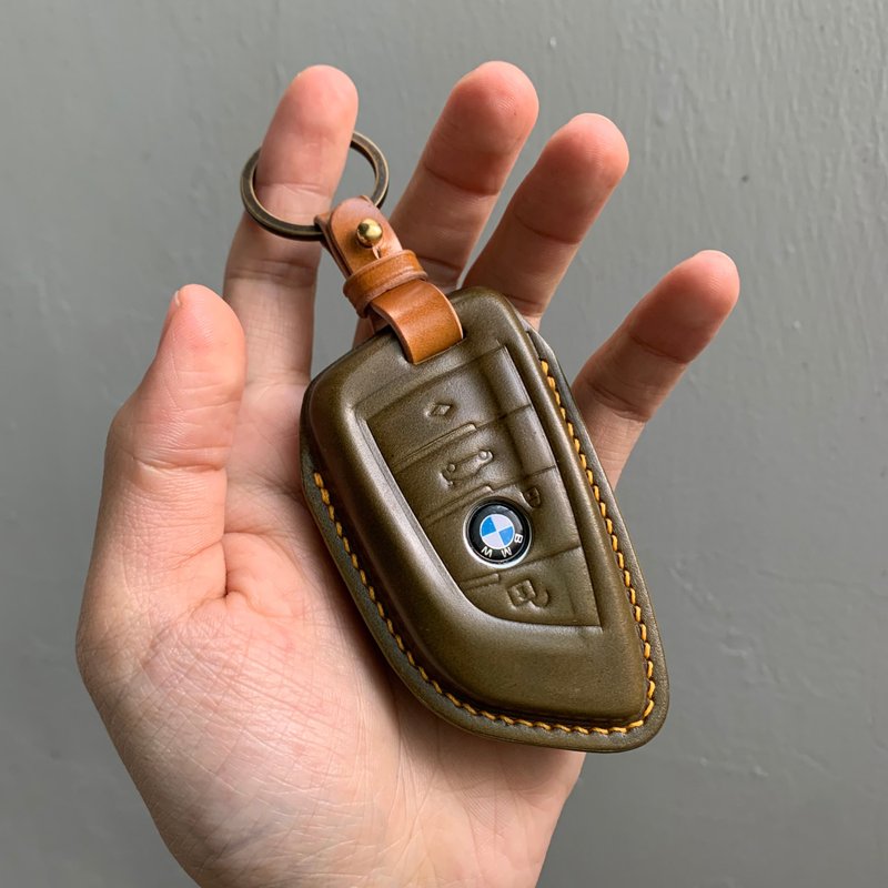 BMW 马臀 长版 汽车钥匙皮套 X1 X3 X4 X5 X7 G20 G30 i4 i3 iX - 钥匙链/钥匙包 - 真皮 黑色