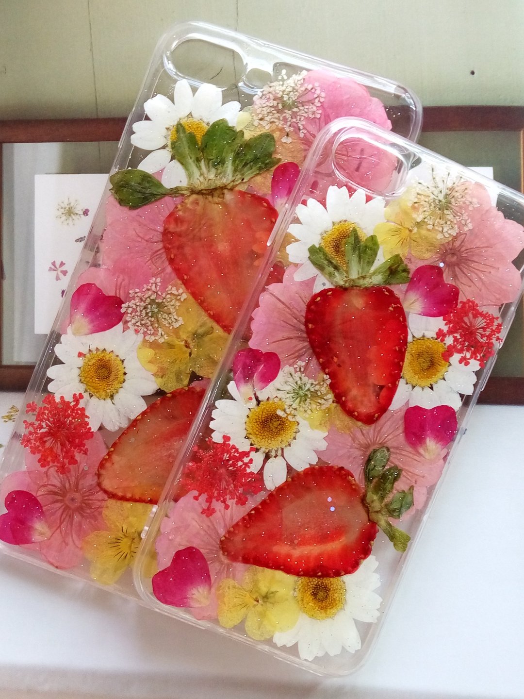 Annys workshop手作押花手机保护壳, 夏日莓果 - 手机壳/手机套 - 塑料 红色