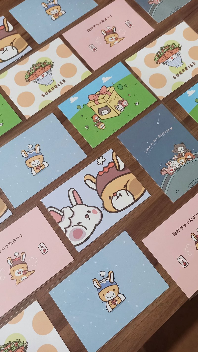 吐雾兔 明信片 6款 - 卡片/明信片 - 纸 多色