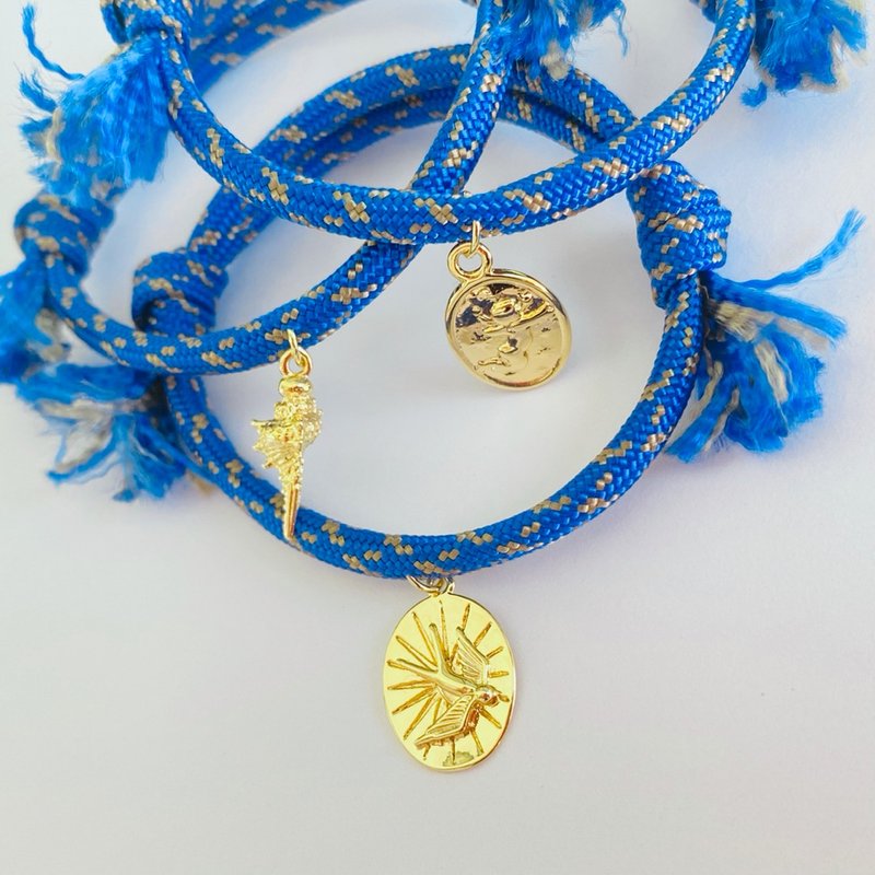 限量镀14K金海潮蓝调节手环 - 手链/手环 - 其他金属 蓝色