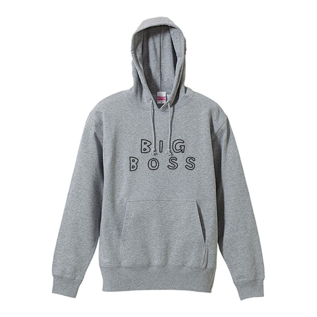 Big Boss Sweat Parka - 中性连帽卫衣/T 恤 - 棉．麻 灰色