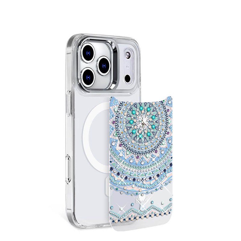 iPhone 17/16/15/14/13系列 可拆式磁吸片材彩钻手机壳-初雪图腾 - 手机壳/手机套 - 其他材质 多色