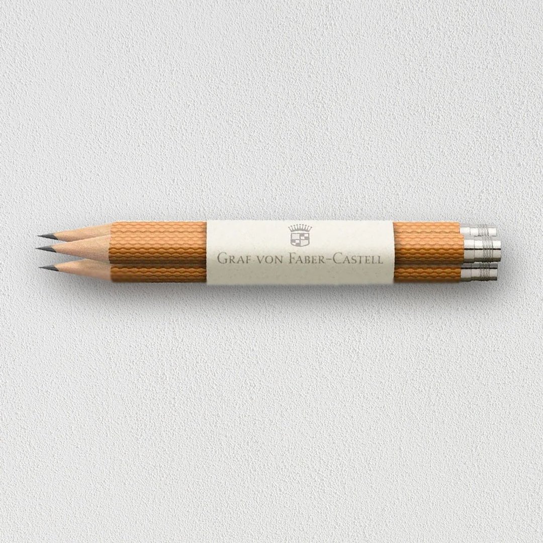 【Graf von Faber-Castell】补充用绳纹完美铅笔3入-干邑棕 - 铅笔/自动铅笔 - 其他材质 咖啡色