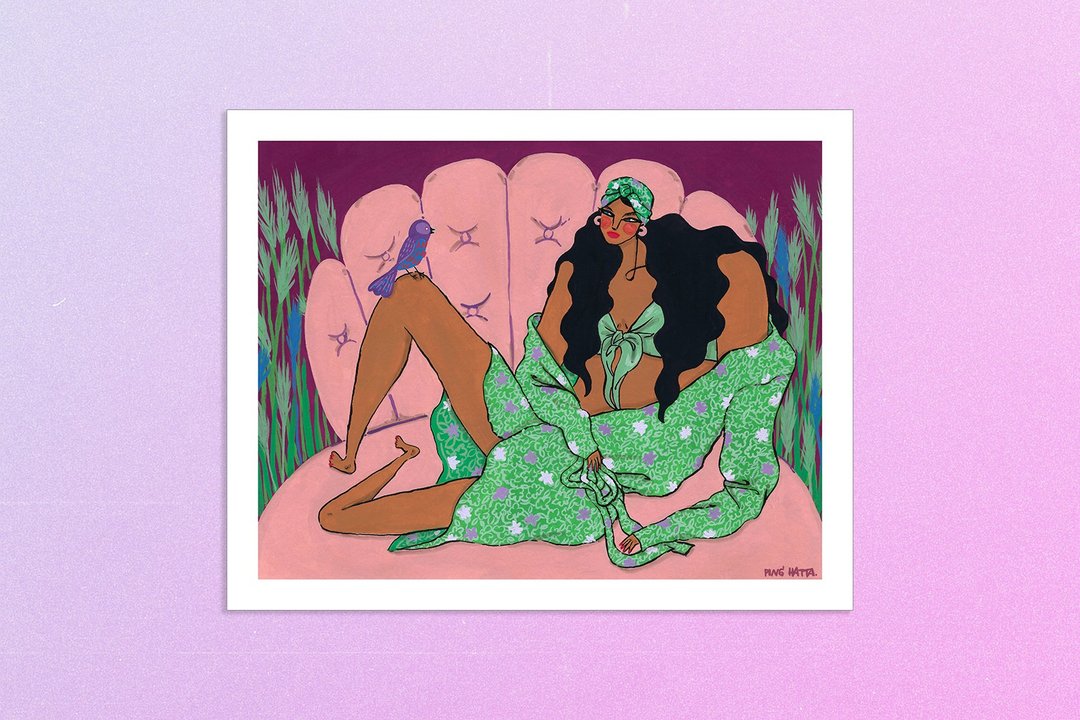 Heatwave Art Print Poster of an original gouache painting by Ping Hatta - 海报/装饰画/版画 - 纸 