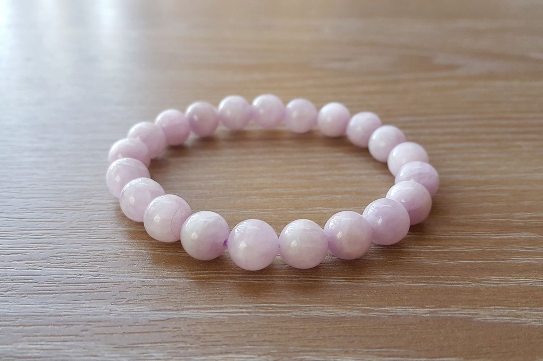 108 perles 云紫/紫锂辉石单圈手链 8~9mm - 手链/手环 - 宝石 紫色