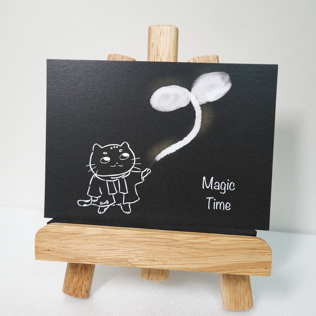 Magic - 东东的魔法时间明信片 - 卡片/明信片 - 纸 黑色