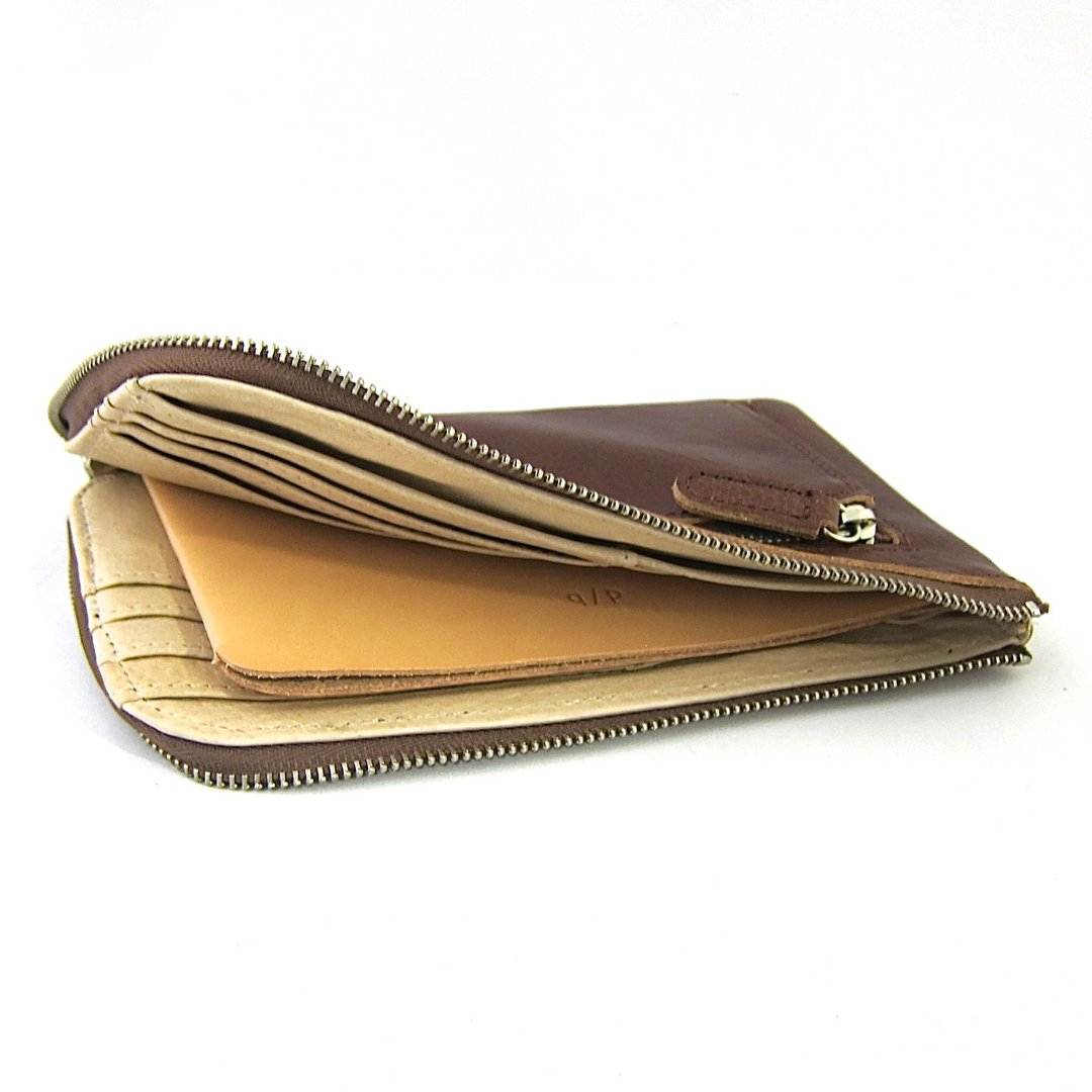 Long Wallet, Long Wallet, Passbook, Passport, Men's, Women's, L-shaped Genuine Leather, Italian Leather - 皮夹/钱包 - 真皮 咖啡色