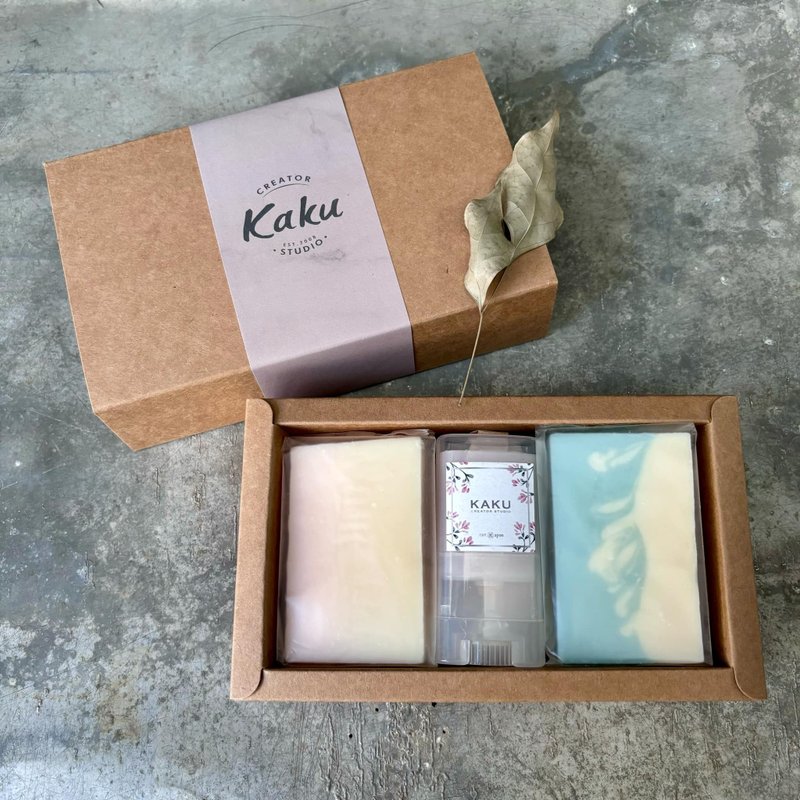 2+1礼盒/随身皂/交换礼物 - 肥皂/手工皂 - 植物．花 金色