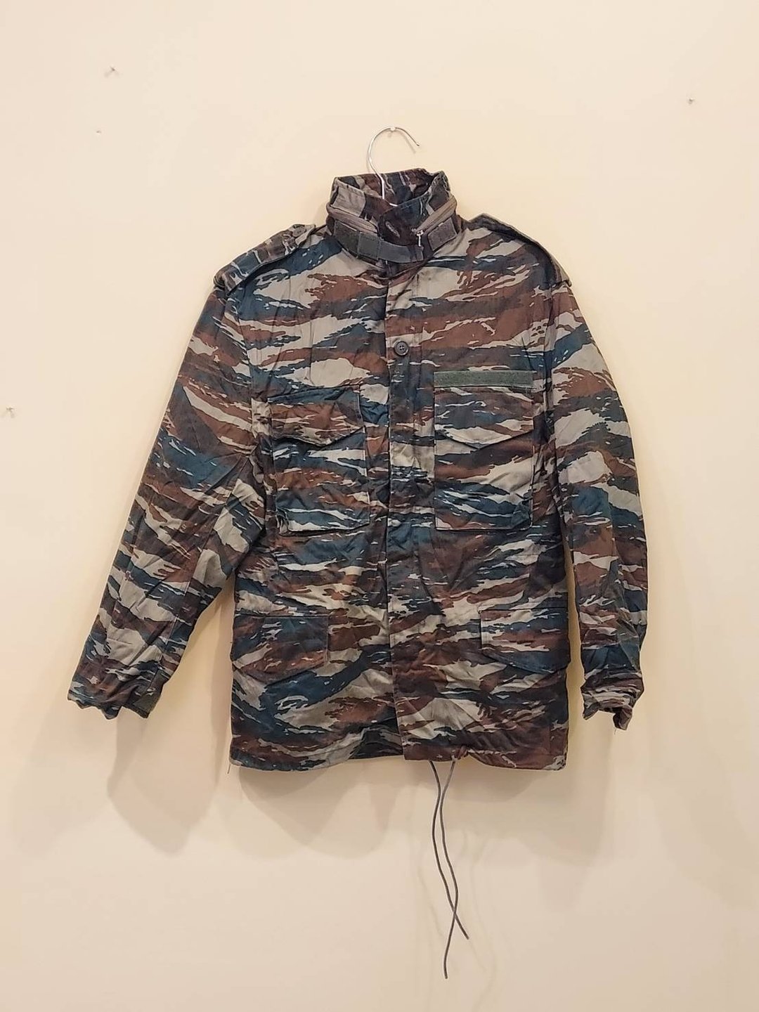 希腊公发 蜥蜴迷彩厚版军用老夹克D款 附内里   经典迷彩 - 男装外套 - 棉 绿色