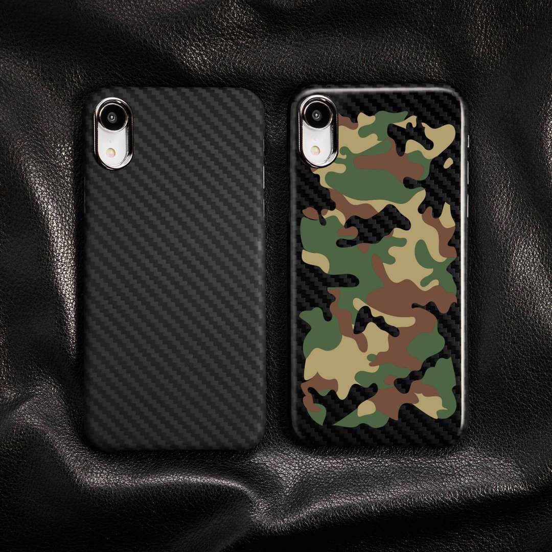 【Apple新品】防弹纤维保护壳 iPhone XR - 丛林迷彩 - 手机壳/手机套 - 碳纤维 黑色