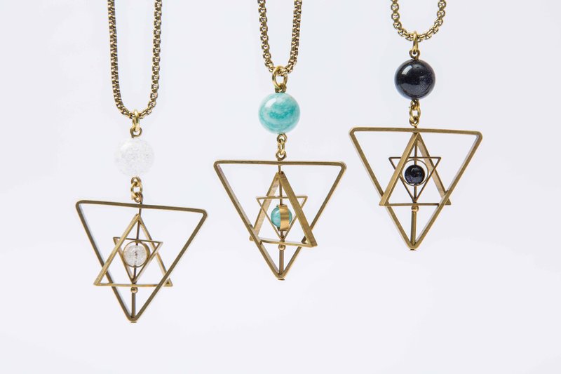 次元三角形宇宙环绕项链 - 项链 - 铜/黄铜 