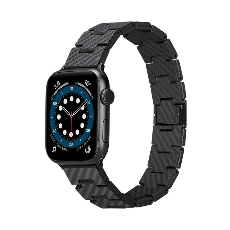 AppleWatch Ultra/8/7/6/5 碳纤维精工锻造表带 全尺寸共用复古款 - 表带 - 其他人造纤维 黑色
