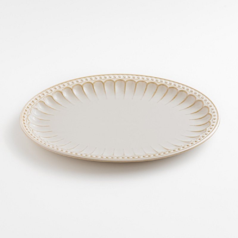 【新品】WAGA 宫廷浮雕 30.5cm 陶瓷椭圆盘│单品 - 盘子/餐盘/盘架 - 瓷 多色