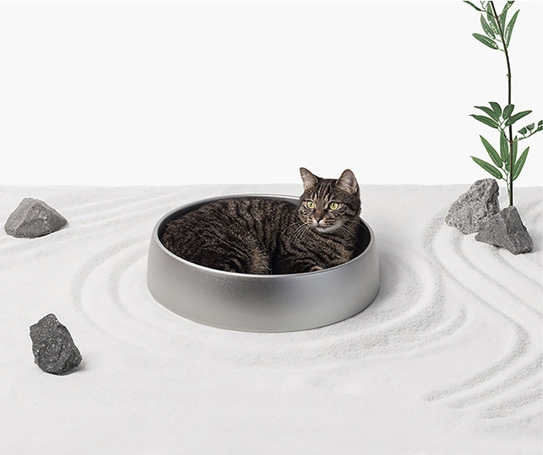 猫凉锅 猫窝 宠物窝 猫凉窝 夏季降温 宠物用品 夏天凉窝 - 床垫/笼子 - 其他金属 银色