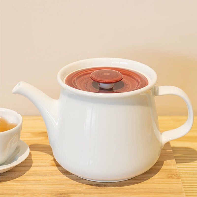 扶桑红 | 日本陶瓷茶壶-525ml - 茶具/茶杯 - 瓷 红色