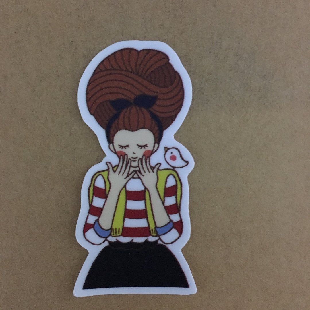 蜂巢女孩系列小型防水贴纸 SS0046 - 贴纸 - 纸 红色