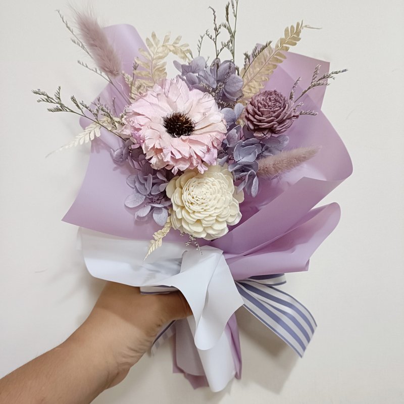 毕业老师礼物花束 索拉干燥花永生花束开幕店面居家布置离职退休 - 干燥花/捧花 - 植物．花 多色