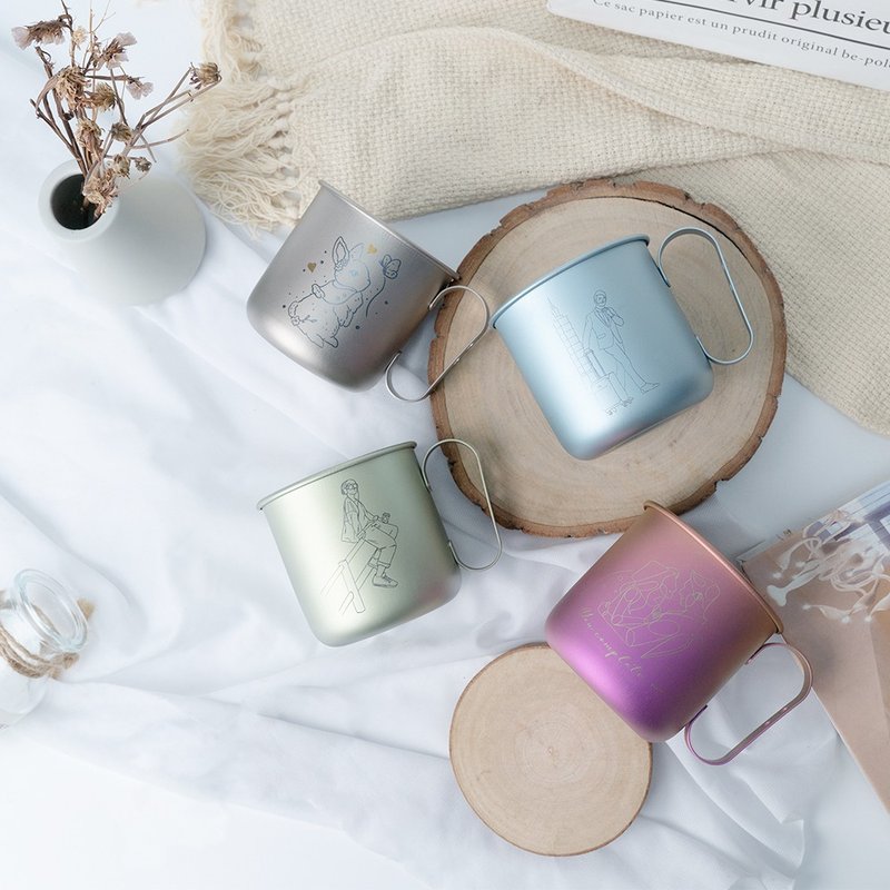 【钛发色 | 台湾插画家】纯钛马克杯 - 双11限量优惠 售完为止 - 其他杯子 - 其他金属 灰色