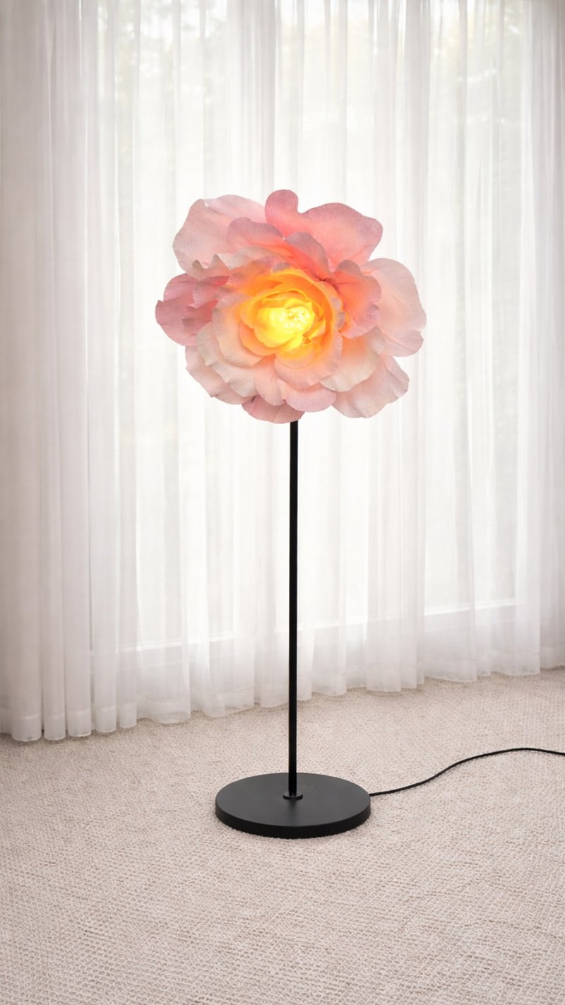 纸艺花 玫瑰光影落地灯 - 灯具/灯饰 - 纸 