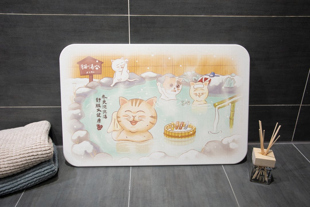 猫诗人硅藻土吸水脚踏垫 - 地垫/地毯 - 其他材质 
