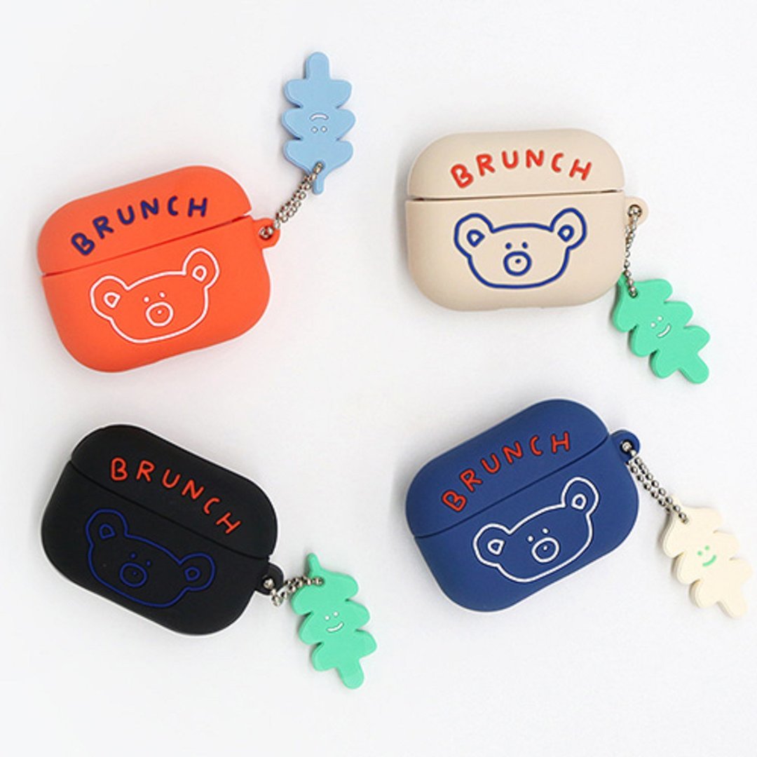 Romane Brunch brother 早午餐兄弟 经典款小熊Airpods pro保护套 - 耳机收纳 - 硅胶 