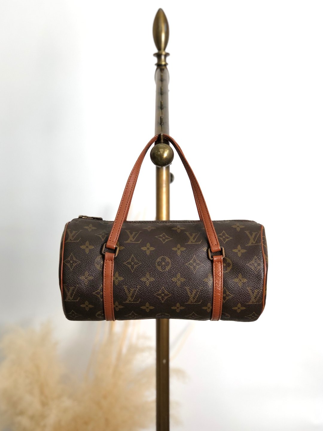 [日本直送，全新二手包] LOUIS VUITTON Monogram 手提包，棕PVC 皮革，Papillon 26 卷袋，旧款 m5my8g - 手提包/手提袋 - 防水材质 咖啡色