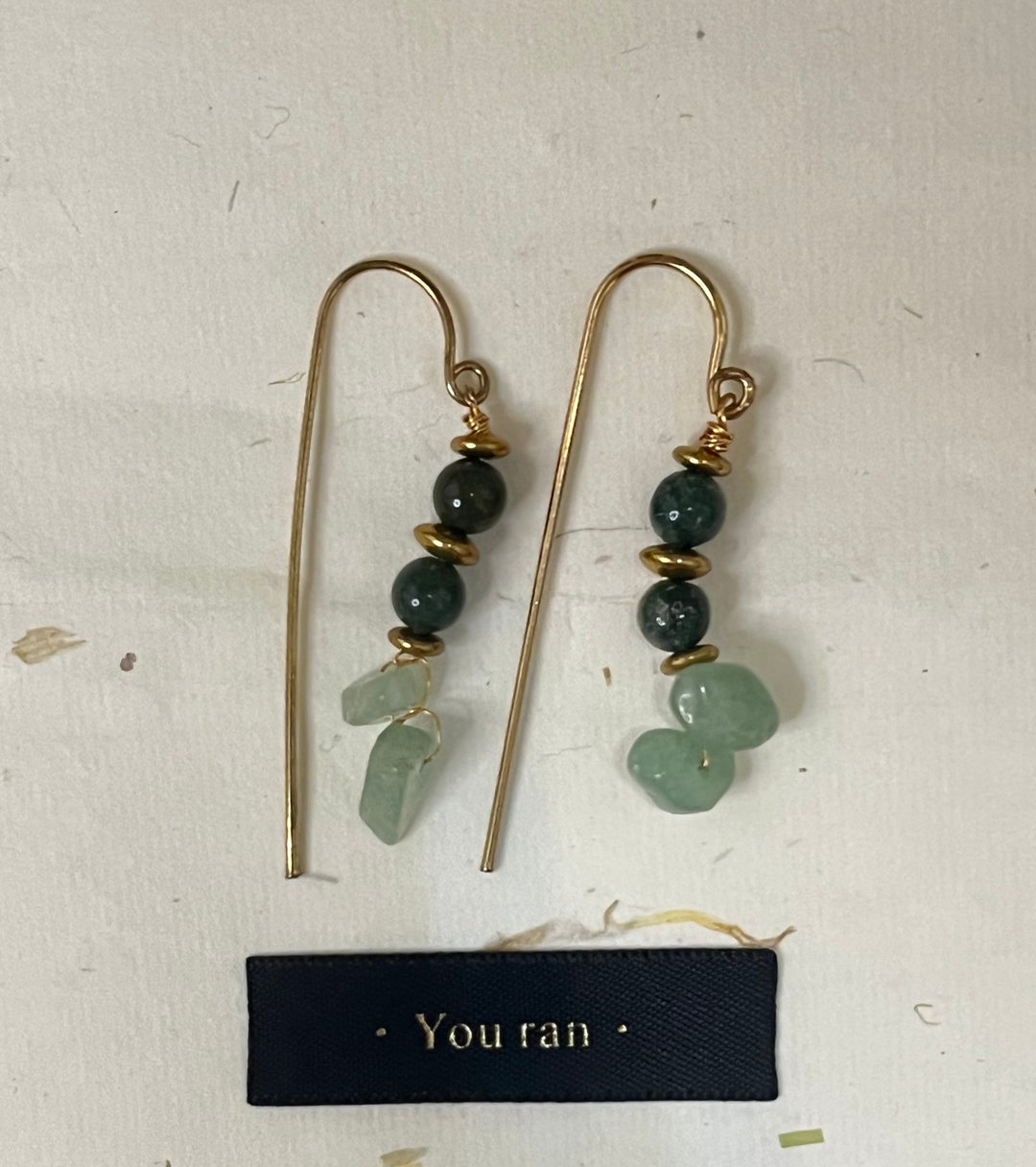 荷塘之绿 you ranjewelry 悠然私饰• 绿东陵耳环 海藻玉耳环 - 耳环/耳夹 - 水晶 绿色