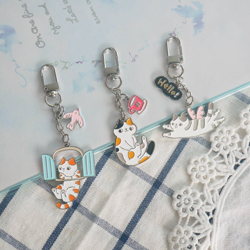 O-CAT - 金属吊饰/串串挂饰钥匙圈。JK-56。 - 钥匙链/钥匙包 - 塑料 