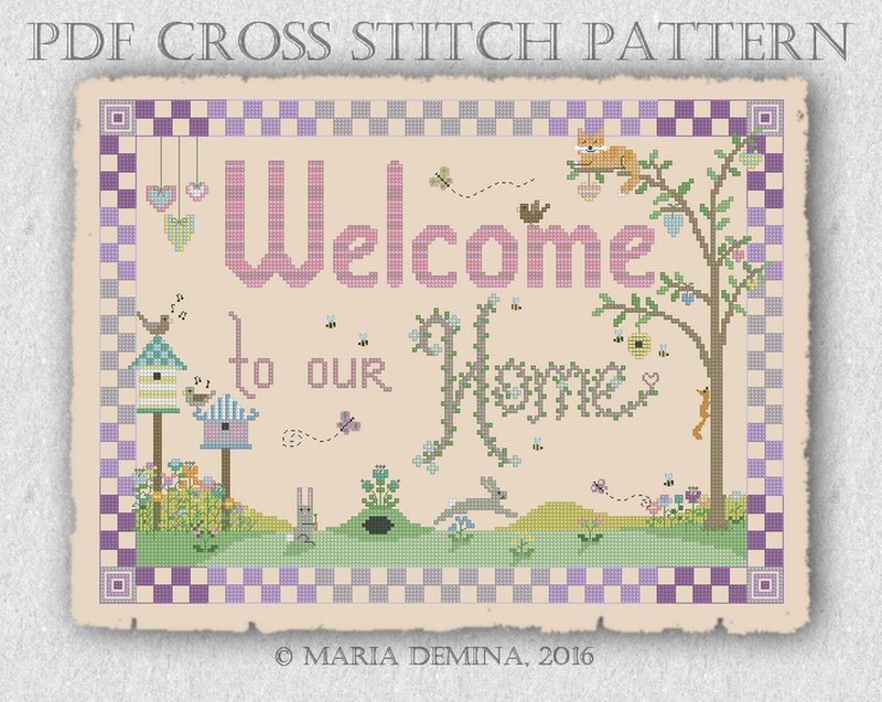 Welcome To Our Home PDF cross stitch pattern - 手工艺教程/工具书 - 其他材质 