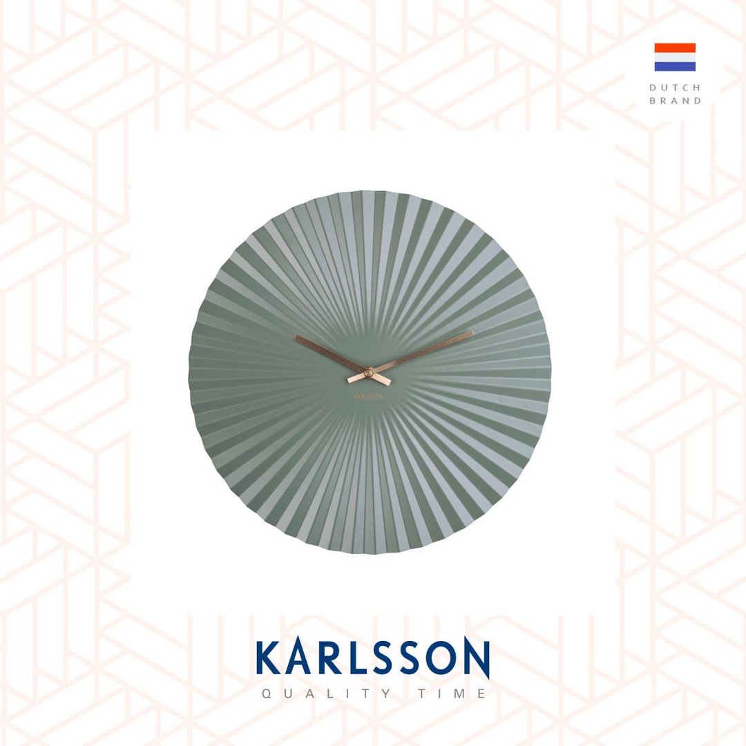 荷兰Karlsson Wall clock Sensu jungle green森绿色放射设计挂钟 - 时钟/闹钟 - 其他金属 绿色