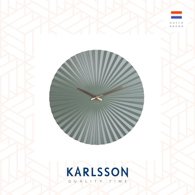 荷兰Karlsson Wall clock Sensu jungle green森绿色放射设计挂钟 - 时钟/闹钟 - 其他金属 绿色