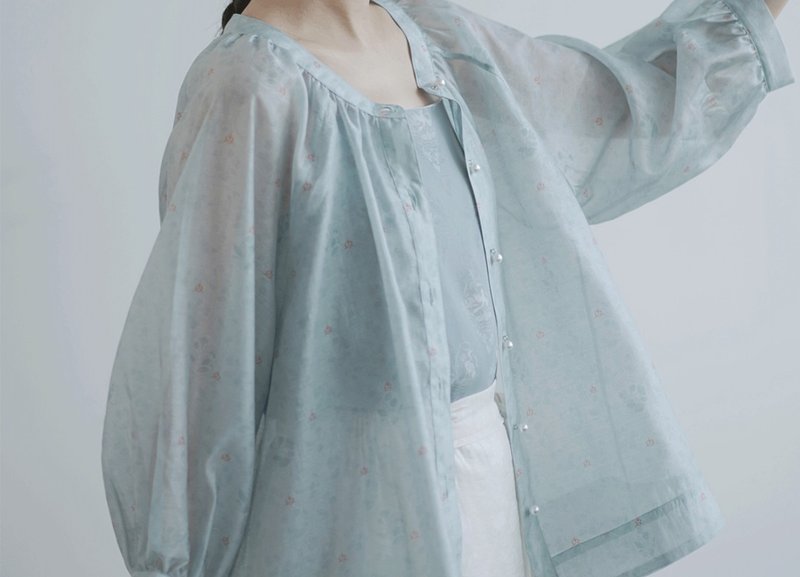 【海棠归春】新中式复古 汉元素日常通勤衬衫 - 女装上衣 - 丝．绢 多色