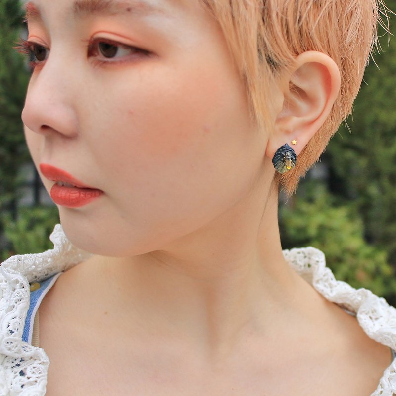 Firefly firefly earrings PA442 - 耳环/耳夹 - 其他金属 绿色