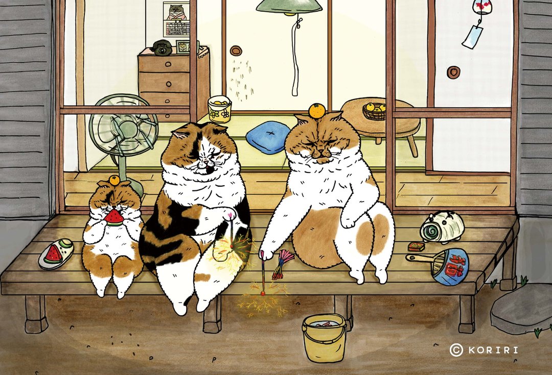 70片拼图-不可思议的猫世界 夏日烟花 - 拼图 - 纸 