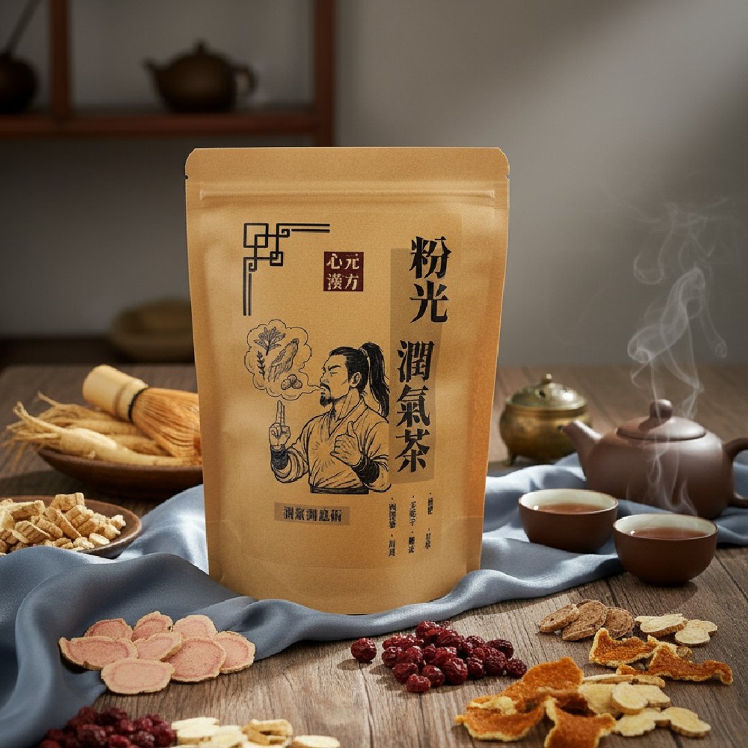 【粉光润气茶】呼吸顺畅 粉光参 西洋参 补充营养 维持身体健康 - 茶 - 其他材质 卡其色
