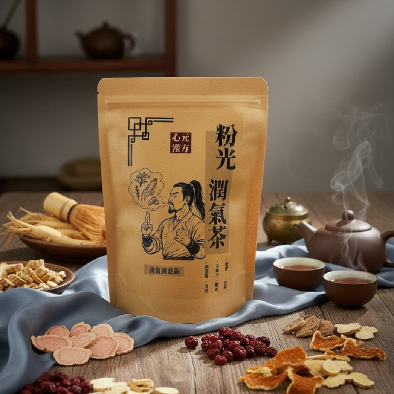 【粉光润气茶】呼吸顺畅 粉光参 西洋参 补充营养 维持身体健康 - 茶 - 其他材质 卡其色