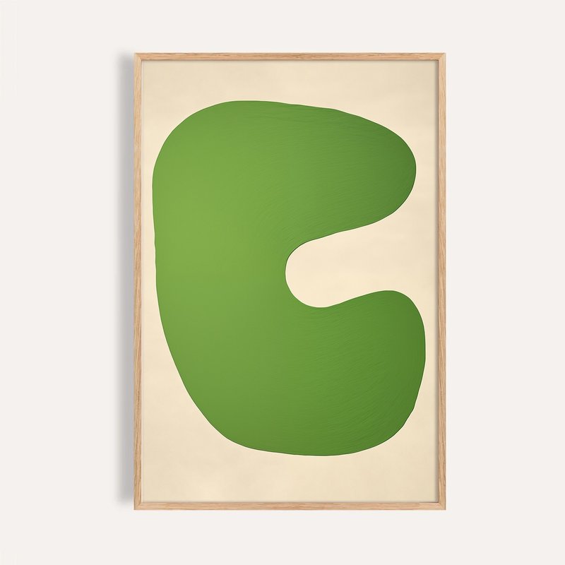 绿之形态 Form of Green / 现代极简抽象艺术挂画 - 海报/装饰画/版画 - 纸 