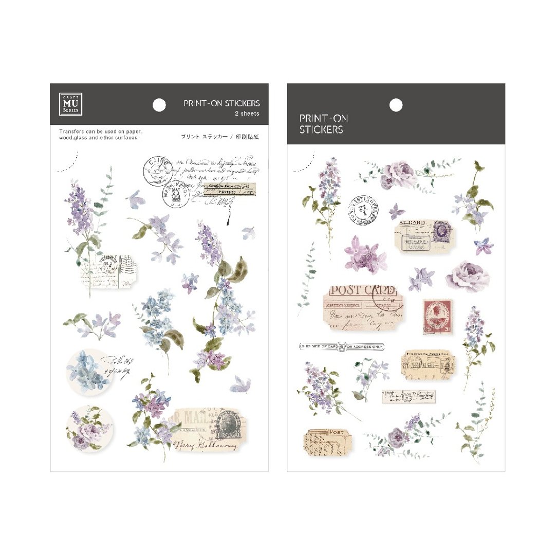 【Print-On Stickers 转印贴纸】no.233-紫丁传语 | 花草系列 - 贴纸 - 其他材质 紫色