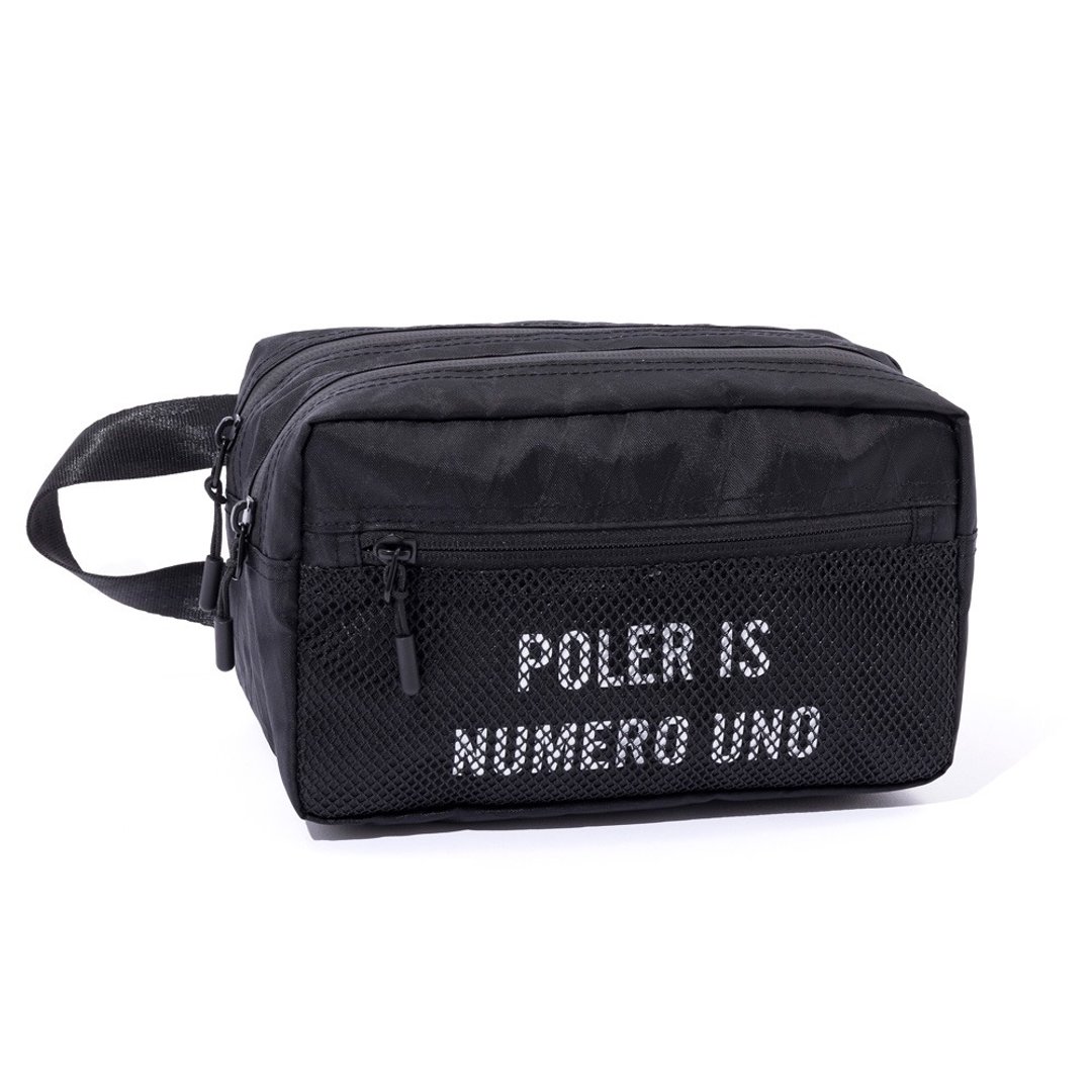 日本限定 POLER X-CLOTH POUCH 收纳包 / 黑色 - 侧背包/斜挎包 - 尼龙 黑色