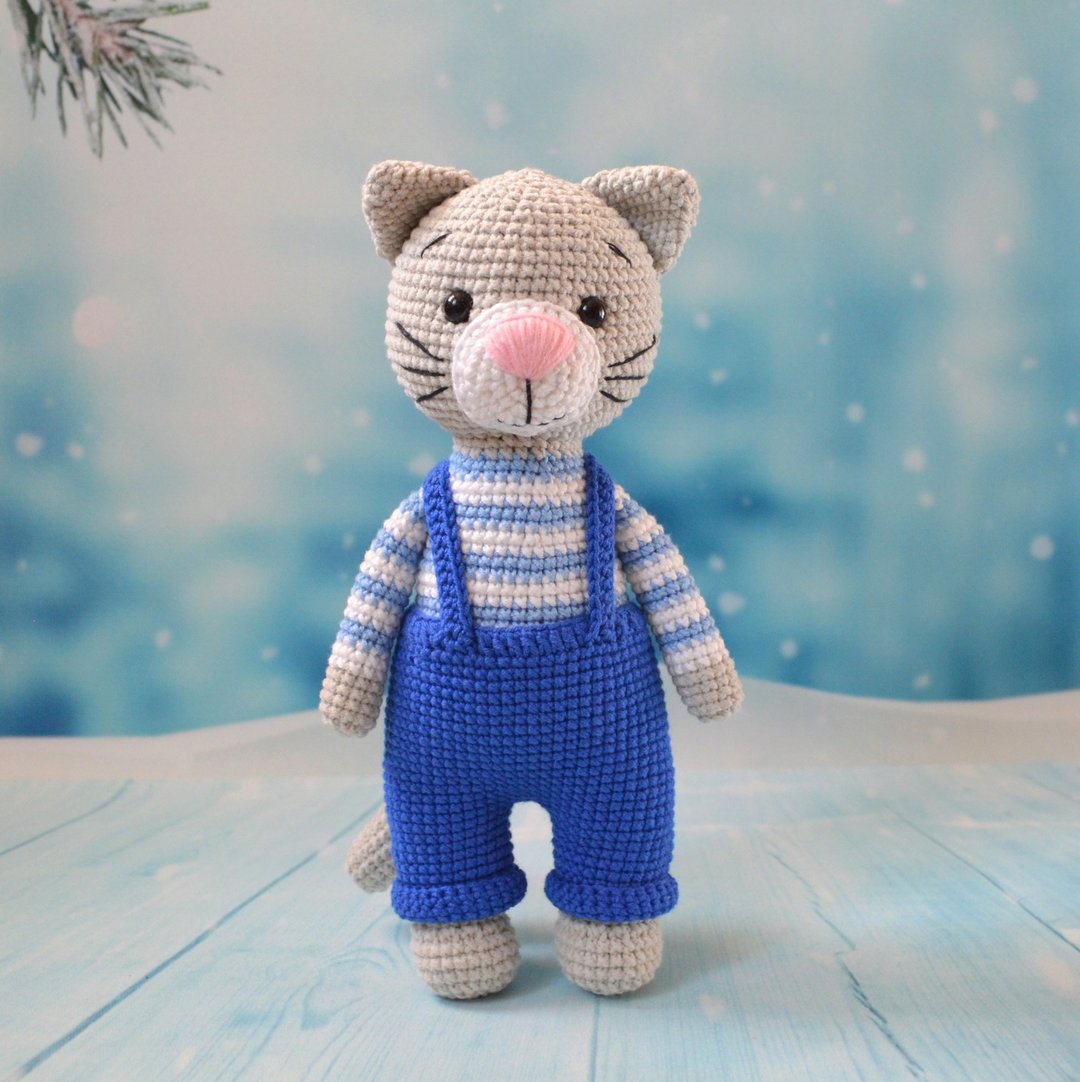 cat toy,handmade cat,cat gift,soft cat,cute cat toy,plush cat,kitty toy - 玩具/玩偶 - 压克力 多色