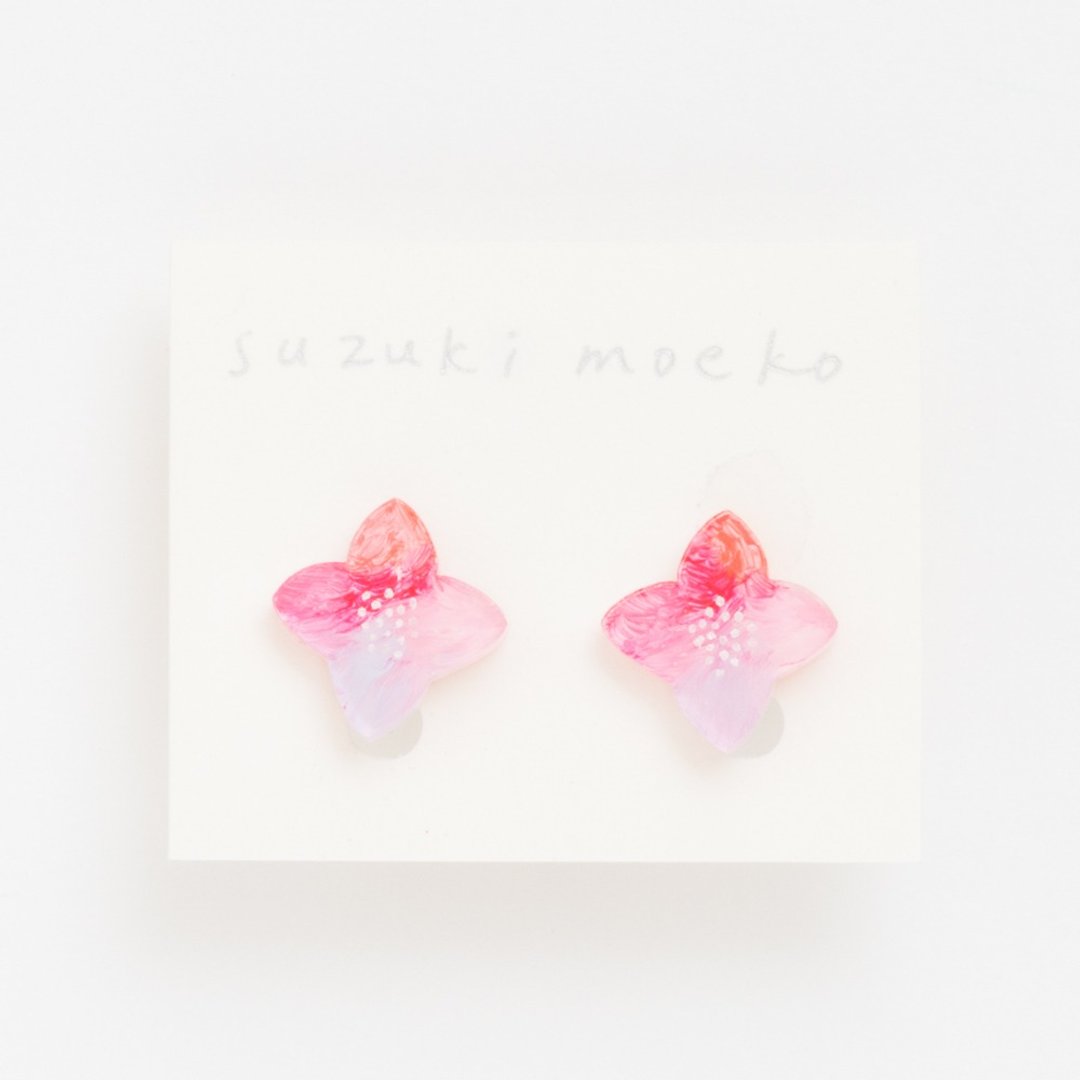 Picture of earrings [flower] - 耳环/耳夹 - 压克力 粉红色