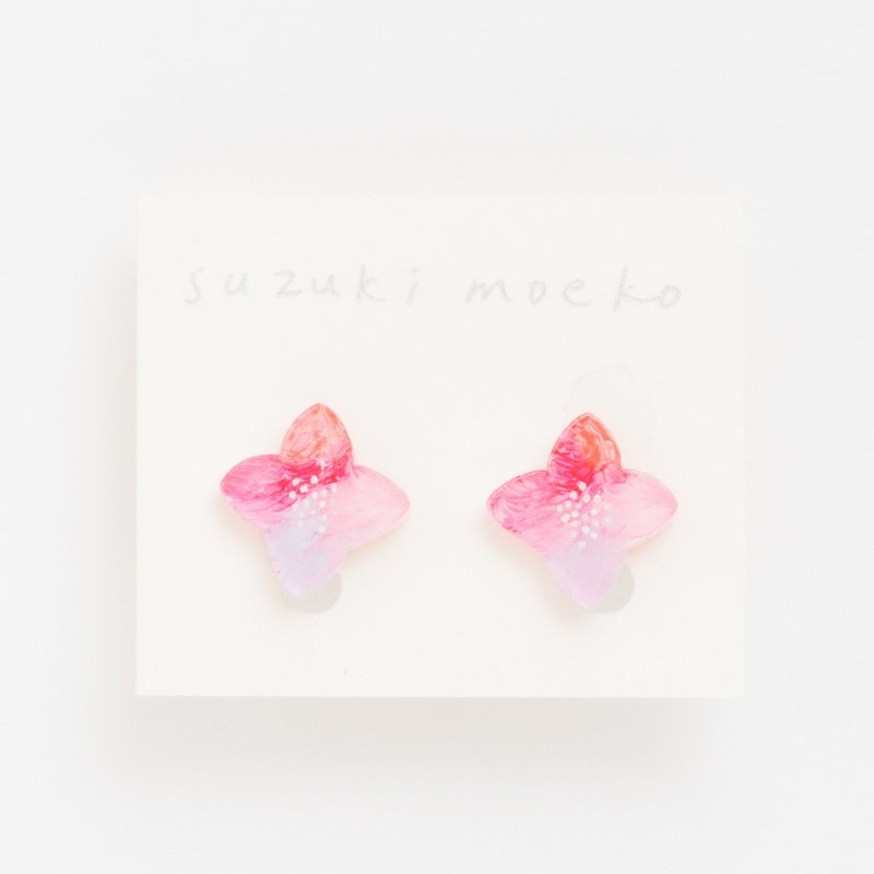 Picture of earrings [flower] - 耳环/耳夹 - 压克力 粉红色