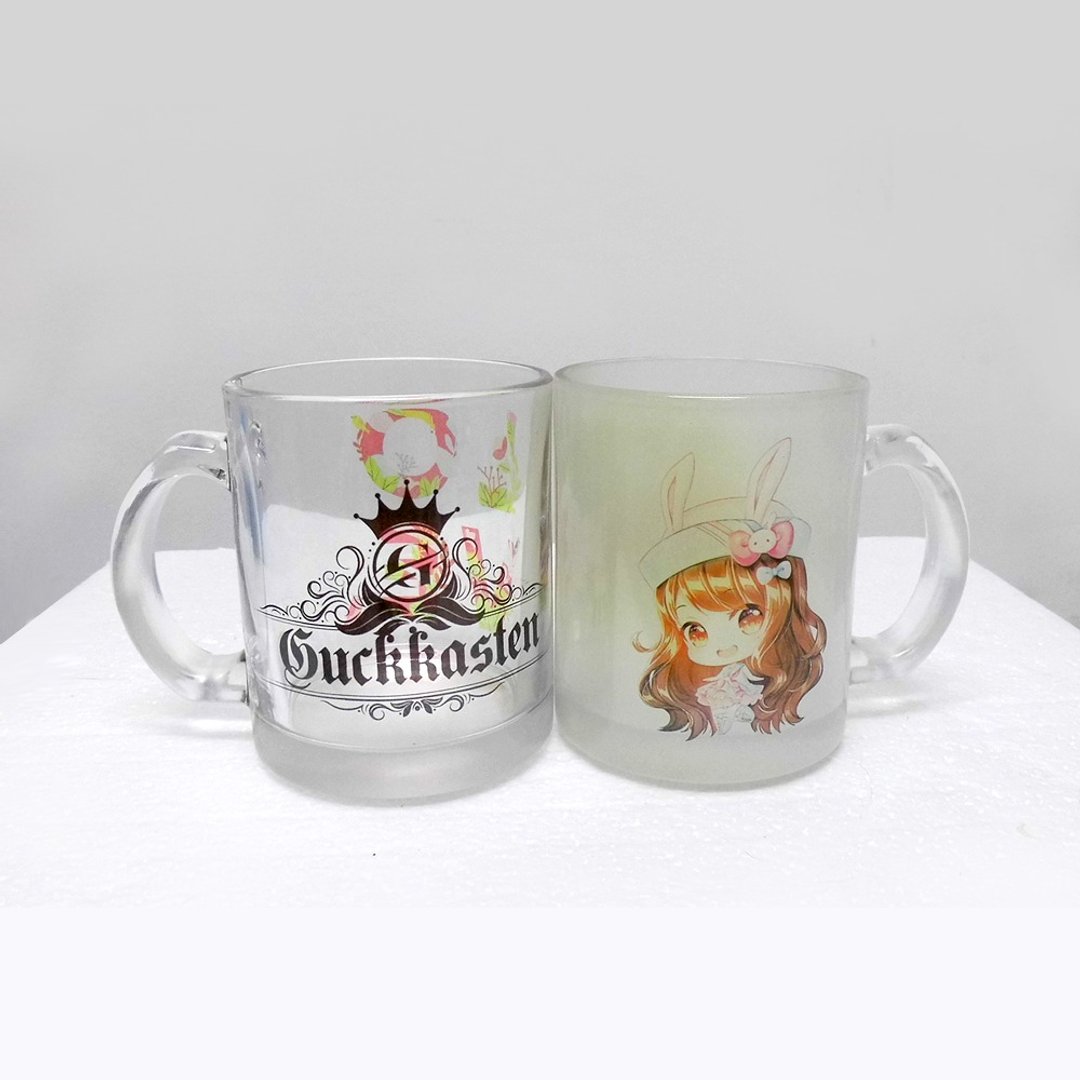 定制化 透明 雾面 玻璃杯 马克杯 杯子 来图订做 纪念日 生日礼物 - 玻璃杯 - 玻璃 透明
