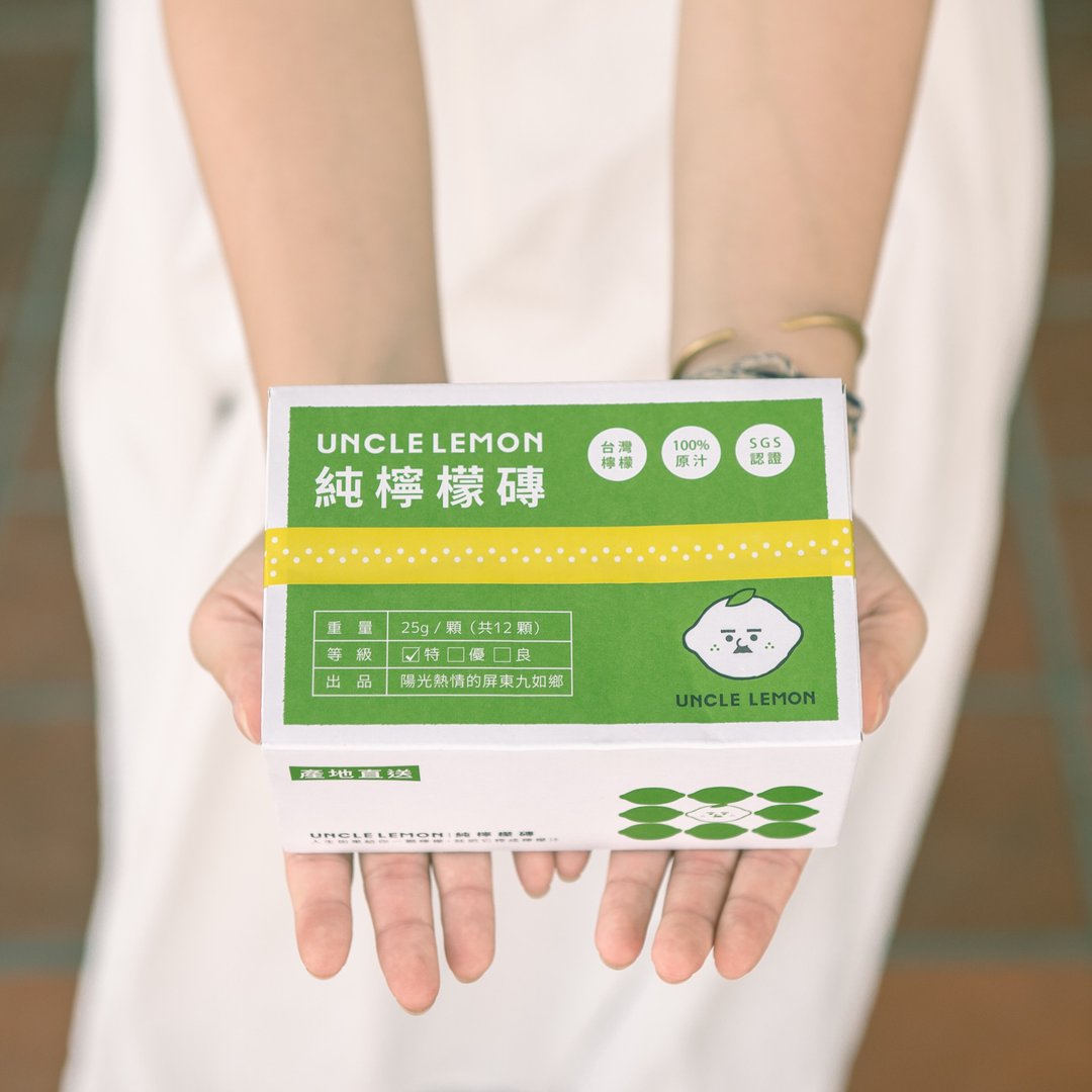 6 盒组 Uncle Lemon 台湾柠檬大叔 纯柠檬砖 12入/盒 - 果汁/蔬果汁 - 浓缩/萃取物 黄色