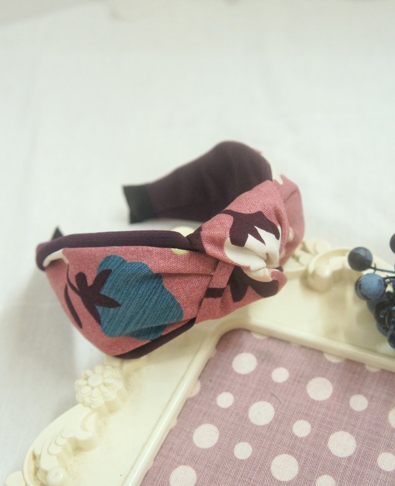 几何棉花。北欧风扭结手工宽发箍/宽发带/文青发带 - 发带/发箍 - 棉．麻 多色